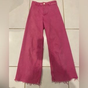 Zara Pink Marine Straight Jeans Size 4